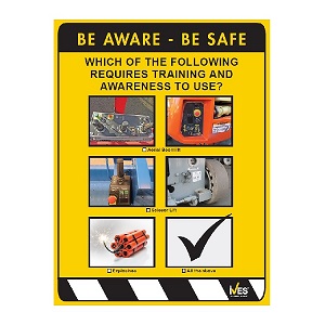 Be Aware Be Safe Poster - MEWP