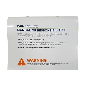 ANSI/SIA A92.22/24 MEWP Manual of Responsibilities