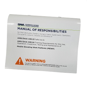 ANSI/SIA A92.22/24 MEWP Manual of Responsibilities image